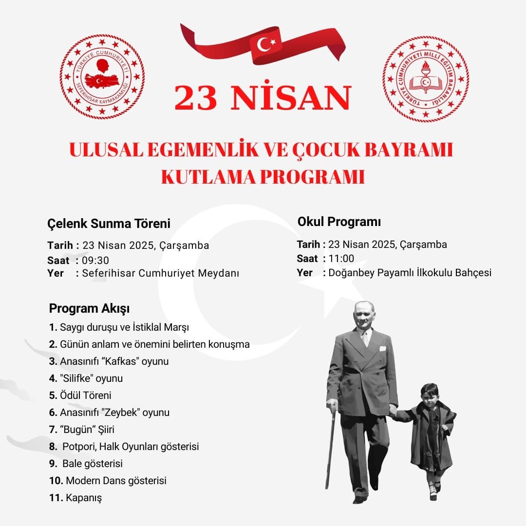 Seferihisar'da 23 Nisan Coşku ile kutlanacak 1 IMG 20250418 WA0013 1