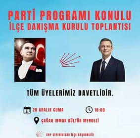 CHP Seferihisar İlçe Başkanlığı, İlçe Danışma Kurulu Toplantısı Düzenleyecek 1 IMG 20241218 170128