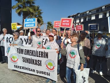 Emeklilerden ' Açlığa ve Sefalette Hayır' basın açıklaması 1 WhatsApp Image 2024 10 27 at 16.52.37