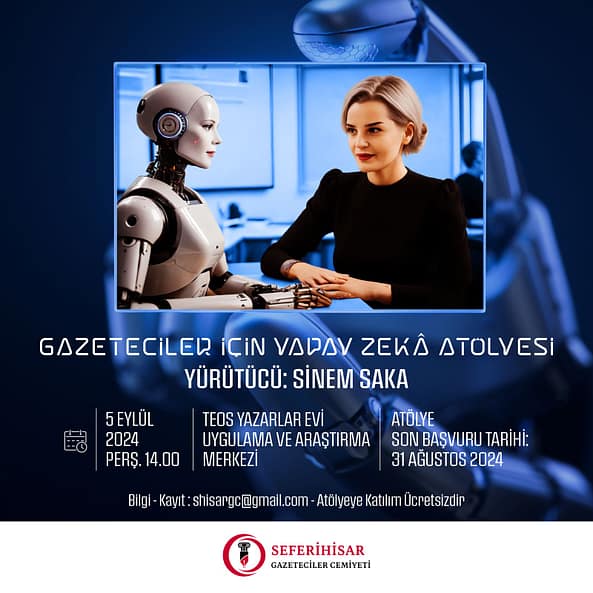 Seferihisar’da Gazeteciler İçin Yapay Zeka Atölyesi Düzenleniyor 1 WhatsApp Image 2024 08 12 at 15.45.24