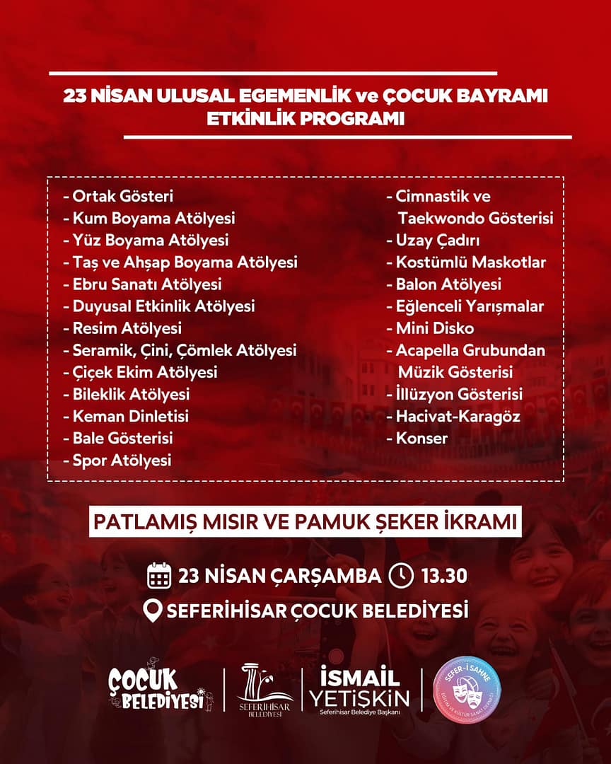 Seferihisar'da 23 Nisan Coşku ile kutlanacak 2 IMG 20250421 WA0026